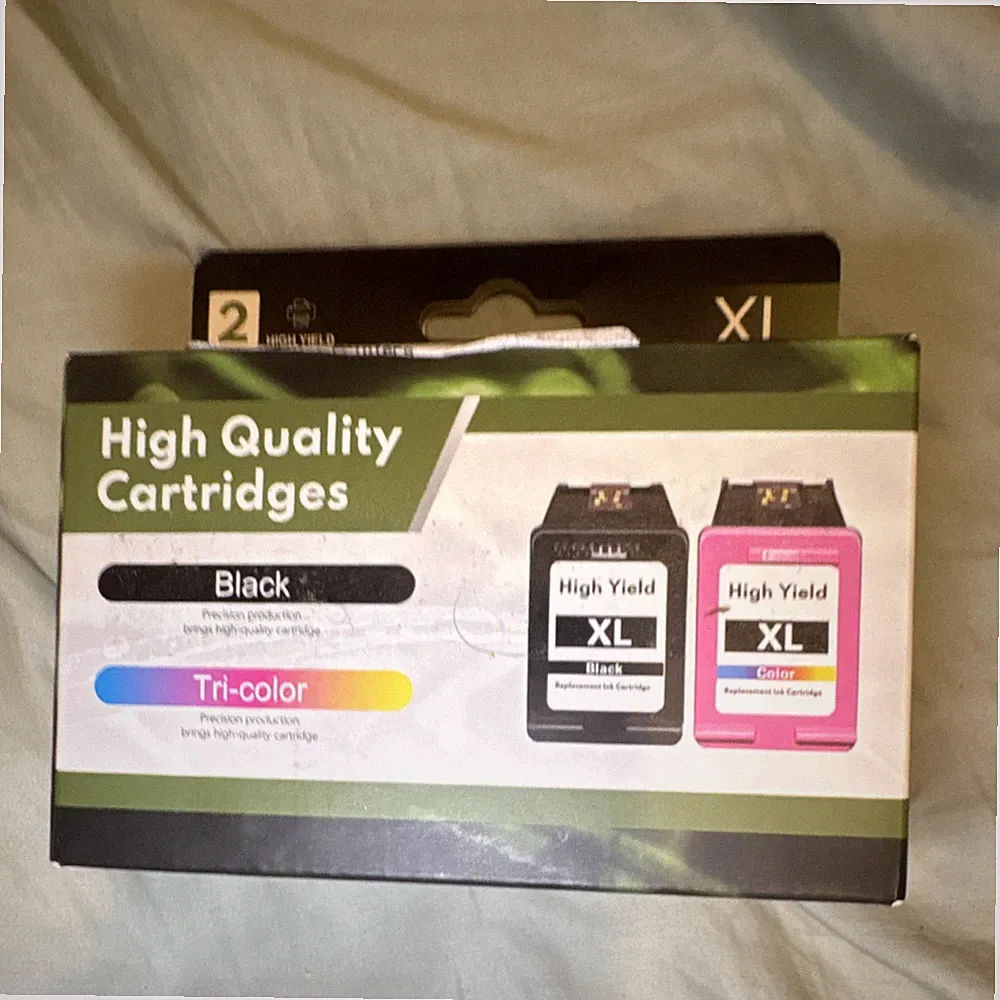 High Yield XL Inkjet Printer Ink Cartridge Black & Tri-color Toner 2-Pack