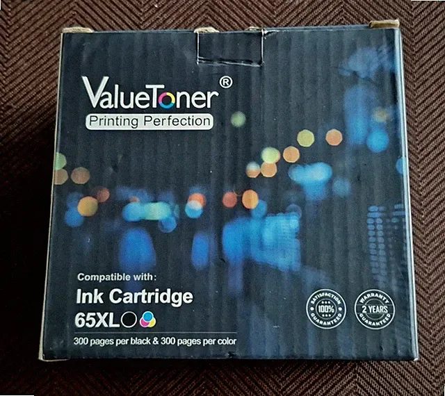 Value Toner 65XL 1 Black 1 Color Ink Cartridge 2-Pack NEW UNUSED